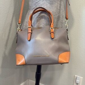 Dooney & Bourke Gray and Tan Satchel